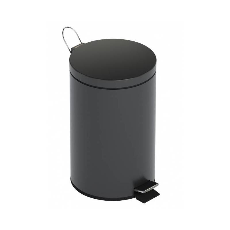 Papelera de pedal negra de 5L Genwec