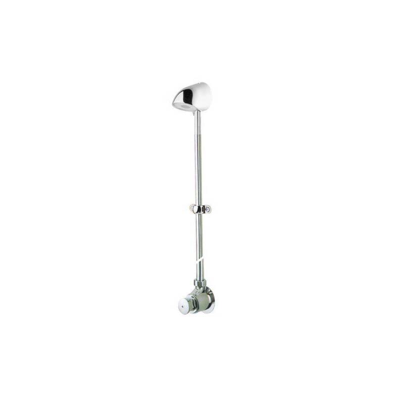 Single-water timed shower set for wall installation and opening by PRESTO push button. Reference 75030