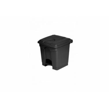 JVD Treteimer aus recyceltem Kunststoff, 30 l, schwarz