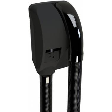 Mattschwarzer Haartrockner mit Einzelspannungssteckdose und Timer, Modell Caraibe JVD