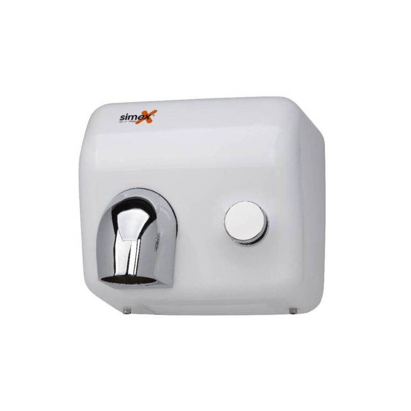 Secador de manos electrónico con pulsador acabado Epoxi blanco SIMEX