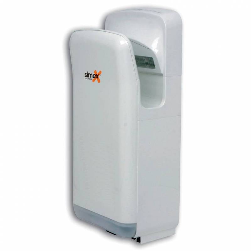 Secador de manos Fastflow jet fabricado en ABS motor con escobillas SIMEX