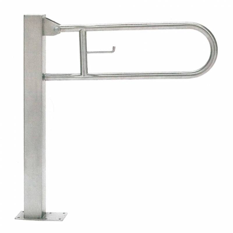 Barra abatible con columna para anclar en el suelo inox satinado SIMEX