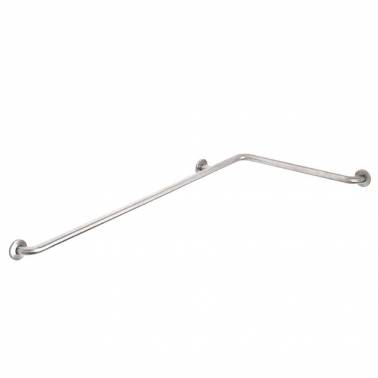 Barre d'appui 3 points en acier inoxydable satiné SIMEX pour compartiment de salle de bain