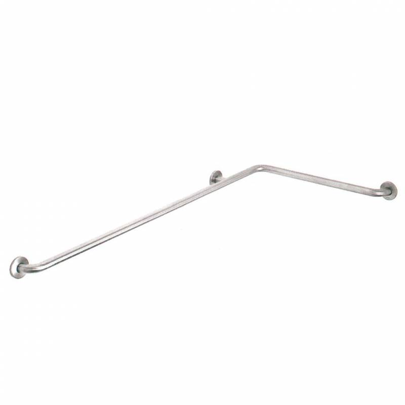 Barre d'appui 3 points en acier inoxydable satiné SIMEX pour compartiment de salle de bain