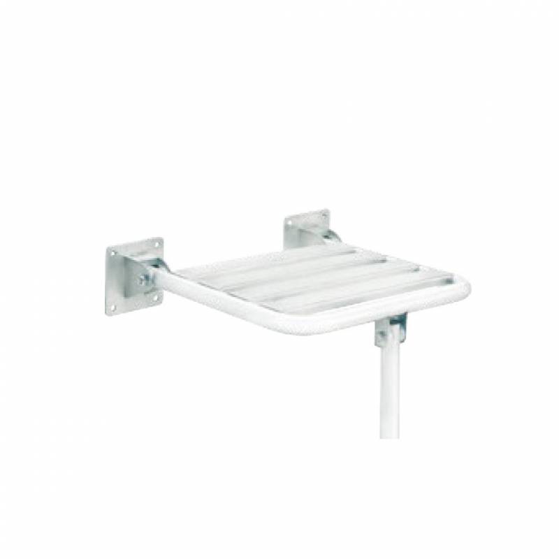 Seduta pieghevole in acciaio zincato SIMEX con gamba a terra