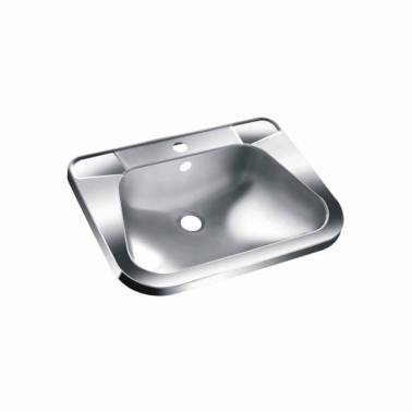 Lavabo tondo sospeso in acciaio inox lucido SIMEX