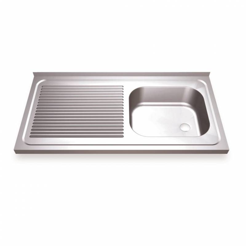 Fregadero industrial con bastidor y escurridor izquierdo 850x1000x700 mm SIMEX