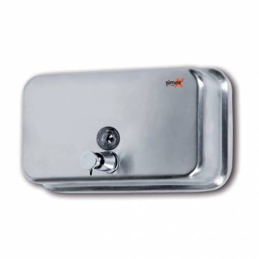 SIMEX satin finish horizontal stainless steel soap dispenser