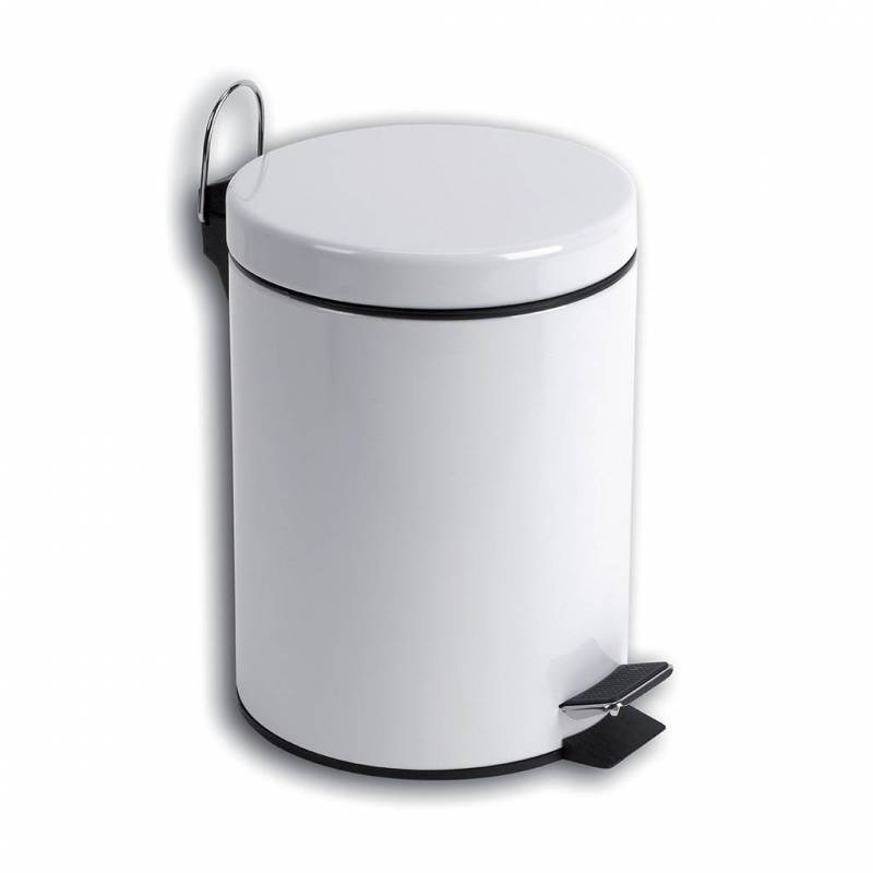 SIMEX 30 litre pedal bin with swing-out lid in satin stainless steel