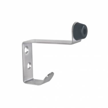 Cabide com batente de porta em aço inoxidável acetinado SIMEX