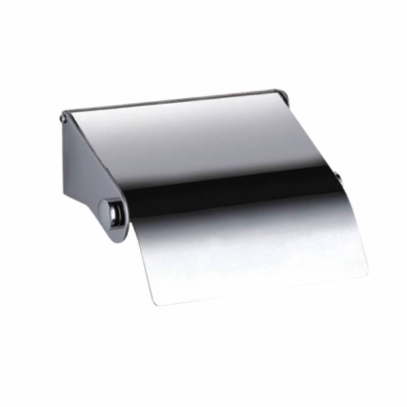 Toilettenpapierhalter mit Rand aus poliertem Edelstahl SIMEX