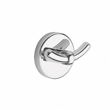 Cabide duplo em latão cromado brilhante SIMEX