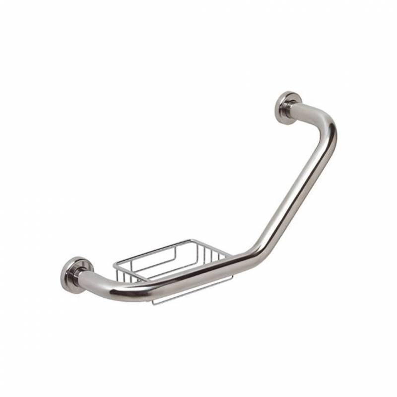 Manico porta sapone SIMEX in acciaio inox lucido 135°