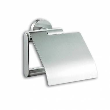 Porta rolo de papel higiênico com tampa em aço inoxidável acetinado SIMEX