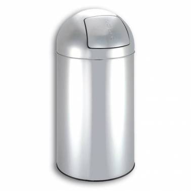 Papelera con tapa push en acero inox brillante 18 litros SIMEX Referenia 07011