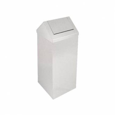 Papelera con tapa basculante en acero inox de 60 litros SIMEX