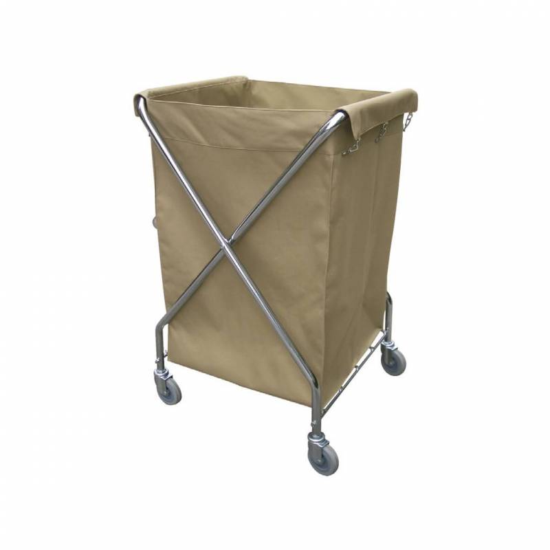 Chariot à linge en acier inoxydable de couleur kaki SIMEX