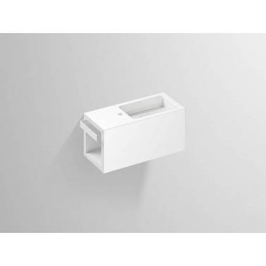 Rechteckiges Waschbecken, rechte Version, aus verglastem Stahl, Modell XS XPLORE.S WP.XS2, Referenz 5075800000, Marke ALAPE