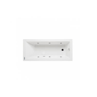 Acrylic hydromassage bathtub with chrome kit and right or left motor of various sizes, model Vértice, Unisan brand