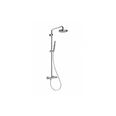 Kit de ducha modelo TUBE barra de ducha con mano-ducha y con o sin rociador superior marca Unisan