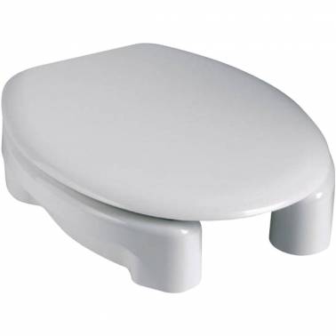 Siège de toilette surélevé en plastique thermodurcissable Durolux de couleur blanche BEMIS, marque Nofer, référence K10