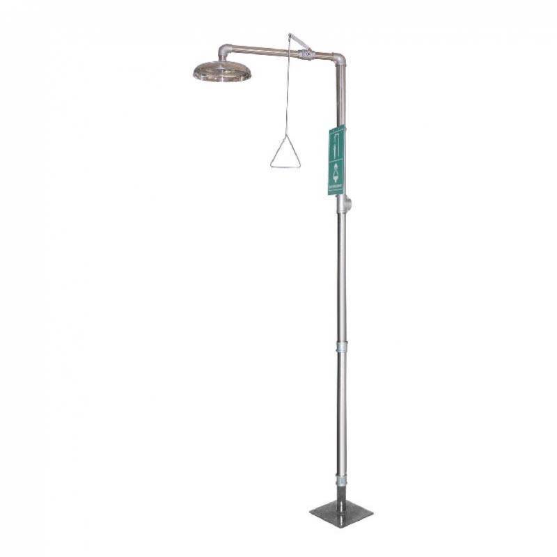 Emergency shower with pedestal sprayer in stainless steel SIMEX