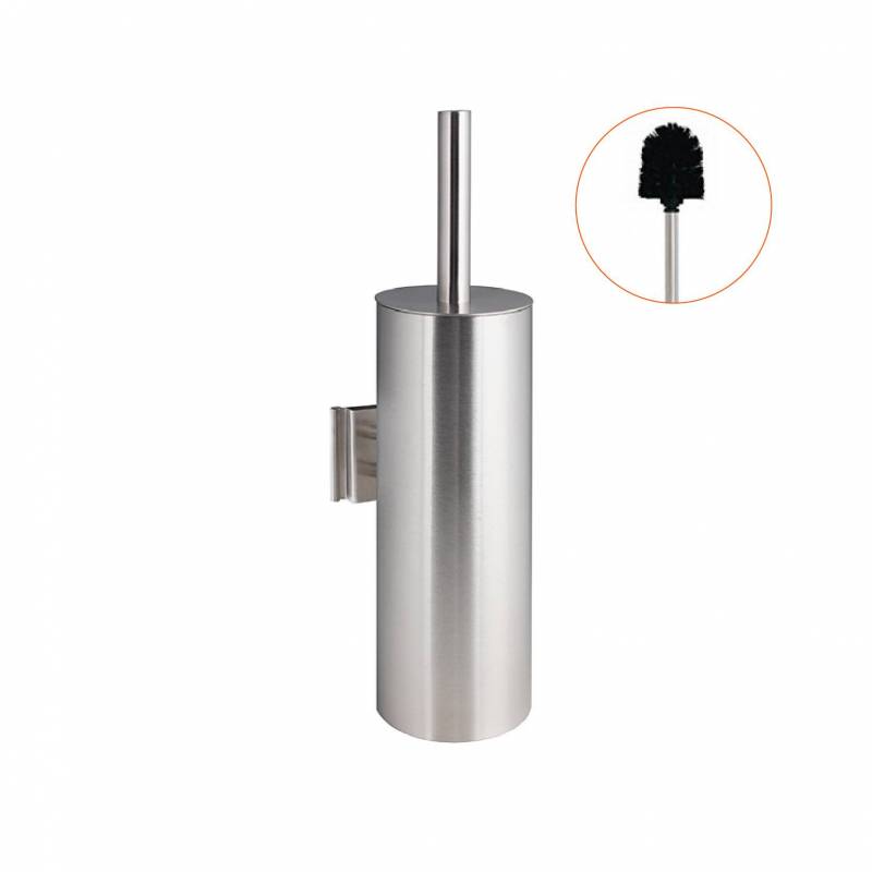 SIMEX polished stainless steel wall mounted toilet brush holder