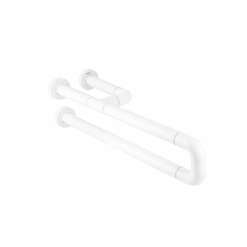 Barra fixa 3 pontos de ancoragem 800mm esquerda Nylon branco marca Simex