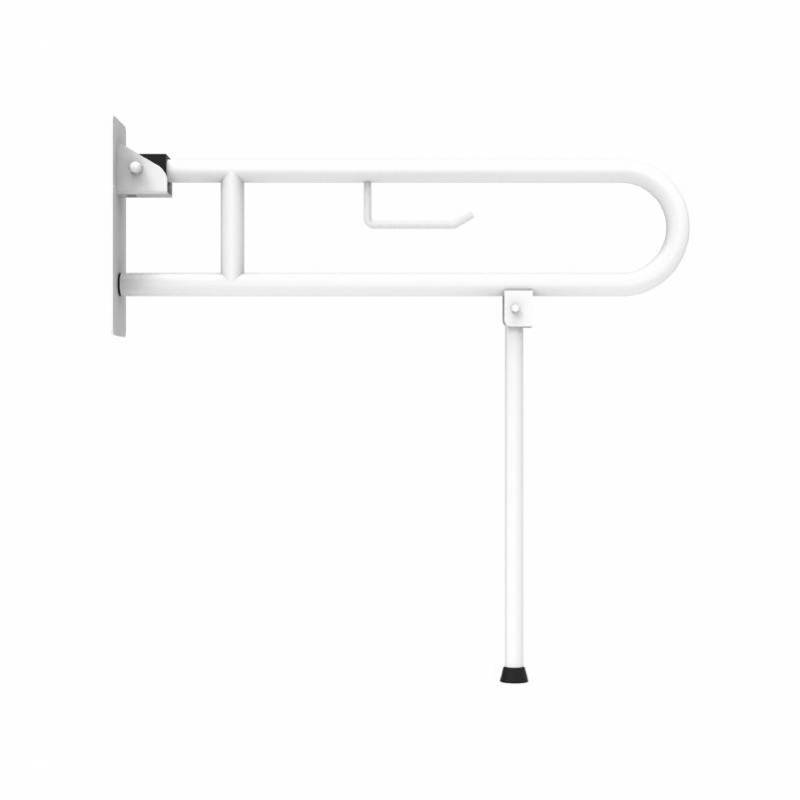 Barra abatible 800mm con pata retractil nylon blanco marca Simex