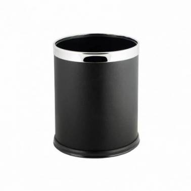 Pattumiera senza coperchio 9L - Nero opaco e cromato marca Simex