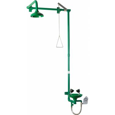 Conjunto de chuveiro e lava-olhos de sobrepor com chuveiro e coletor Bocchi em polipropileno