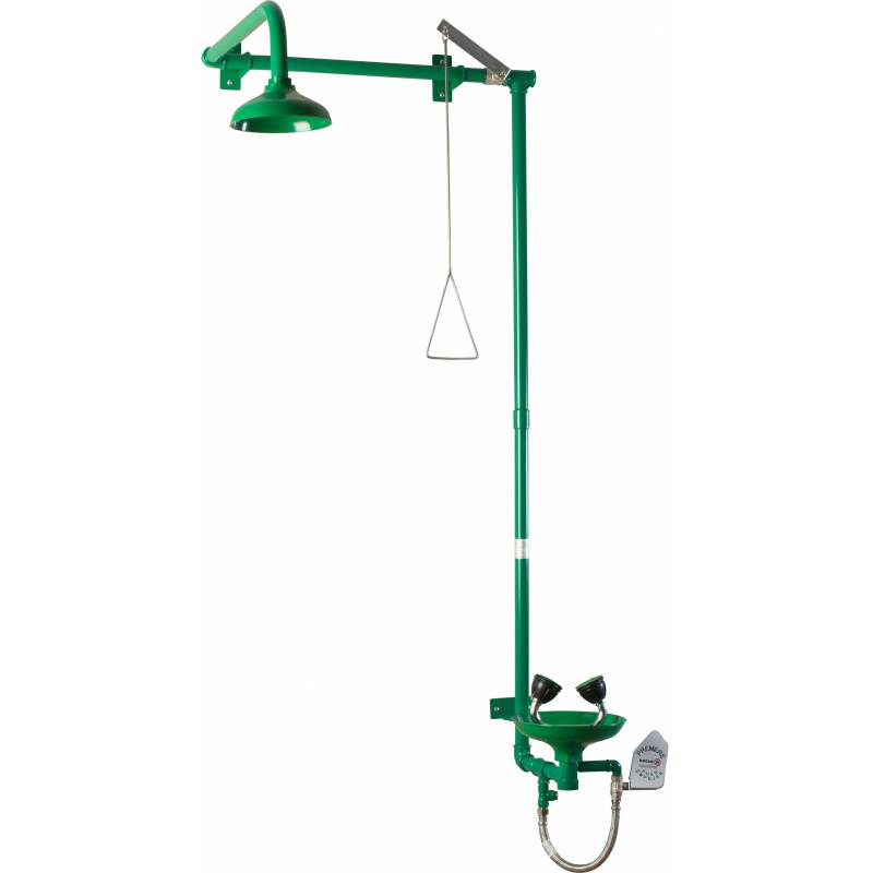 Conjunto ducha sobre puerta y lavaojos con rociador de ducha y recogedor de polipropileno Bocchi