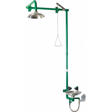 Conjunto ducha sobre puerta y lavaojos con rociador de ducha y recogedor de acero inoxidable Bocchi