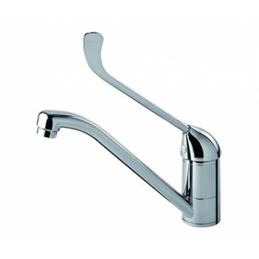 Torneira monocomando para lavatório com manípulo PMR gerontológico e bica longa, marca ARU