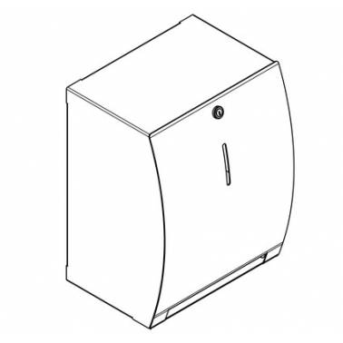 Paper towel dispenser in satin nickel finish, model STRATOS, brand Franke KWC, reference STRX637