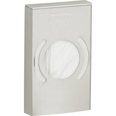 Wall-mounted hygienic bag dispenser in satin-finished stainless steel, STRATOS model, Franke KWC brand, reference HBD191
