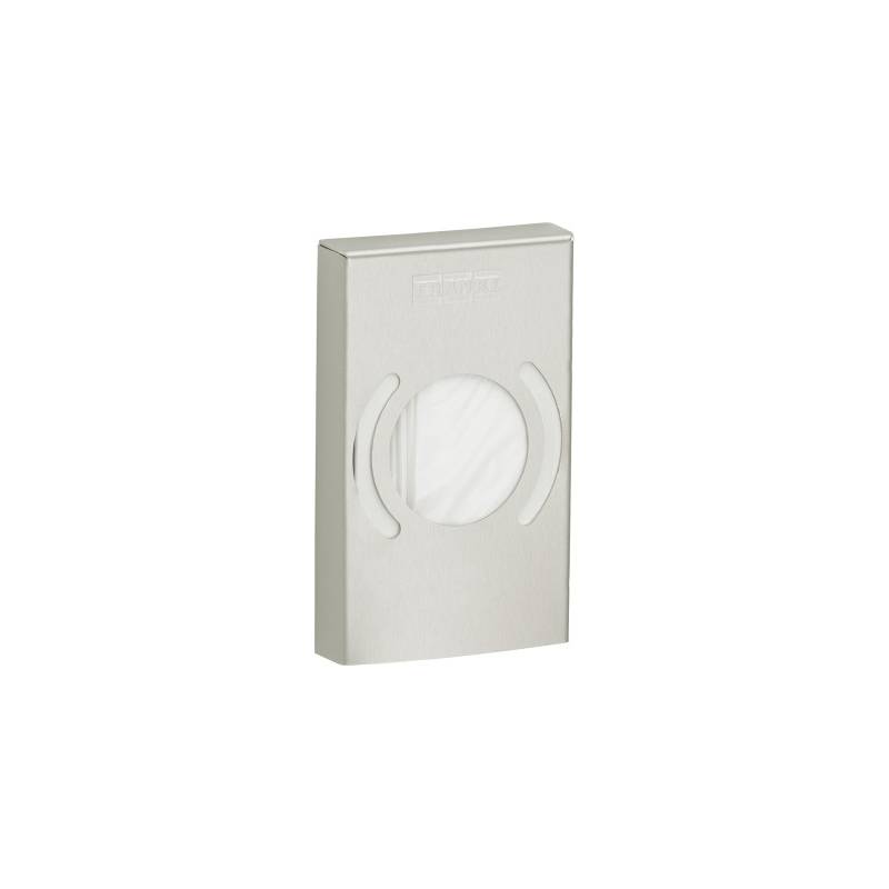 Dispensador de bolsas higiénicas a pared en acero inoxidable acabado satinado modelo STRATOS marca Franke KWC, referencia HBD191