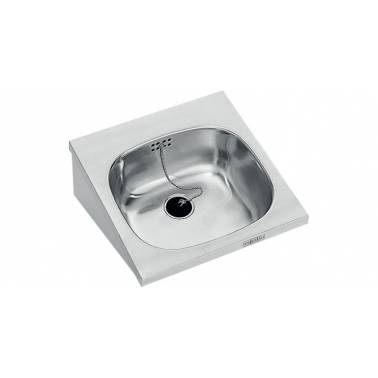 Wall-mounted washbasin made of satin-finished stainless steel, 400x200x412mm, ANIMA model, Franke KWC brand, reference WT400A