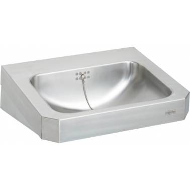 Wall-mounted washbasin made of satin-finished stainless steel, 500x150x446mm, ANIMA model, Franke KWC brand, reference WT500C