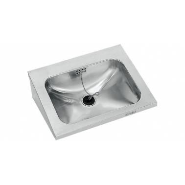 Lavabo sospeso in acciaio satinato con foro rubinetto 500x200x402mm modello ANIMA, marca Franke