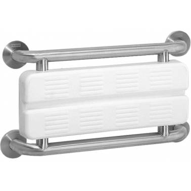 Wandmontierte Rückenlehne aus satiniertem Edelstahl, Marke Franke KWC, Referenz CNTX400NE