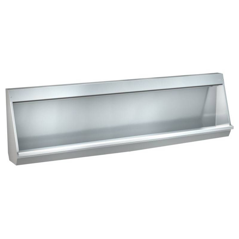 Urinario colectivo a pared fabricado en acero inoxidable acabado satinado de 1800mm marca Franke KWC, referencia CMPX553