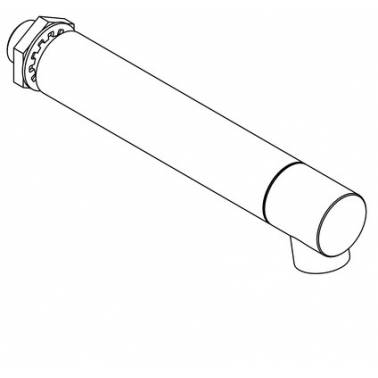 Caño mural con aireador antirrobo fabricado en latón cromado acabado pulido de 234mm marca Franke