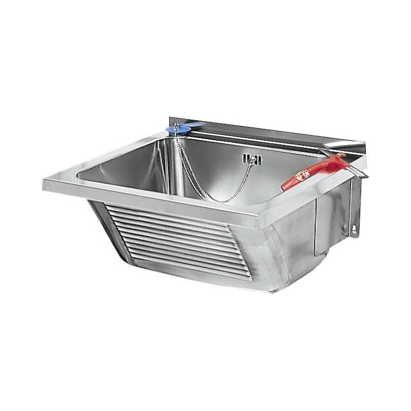 Fregadero industrial fabricado en acero inoxidable acabado satinado modelo SIRIUS marca Franke KWC, referencia LTJ450