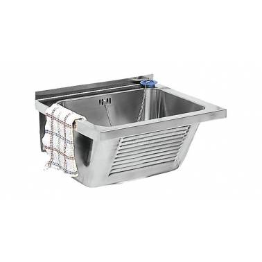 Industrial wall-mounted sink made of stainless steel, SIRIUS model, Franke KWC brand, reference LTJ500