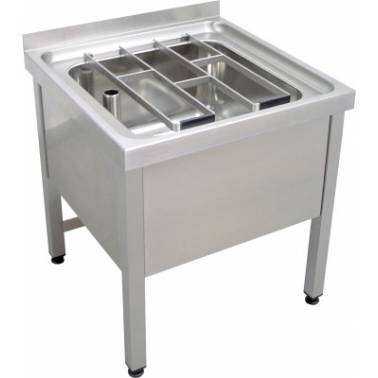 Pia de rosca em aço cromo níquel acetinado com unidade de limpeza SIRIUS da Franke