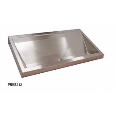Lavabo collettivo sospeso in acciaio inox da 1400 mm, modello SATURN, marca Franke KWC, riferimento PREL214