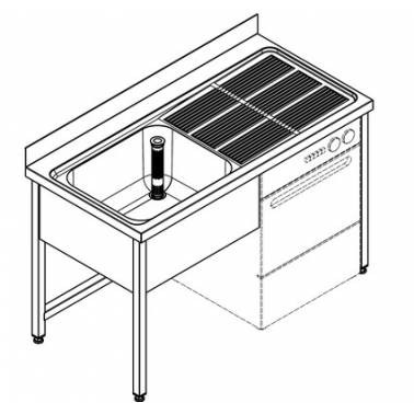 Bastidor para atornillar fabricado en acero inoxidable acabado satinado marca Franke