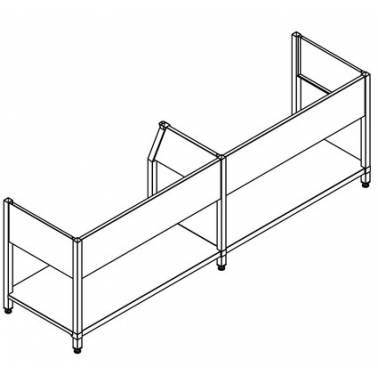 2600mm satinierter Chromnickelstahl-Anschraubrahmen von Franke